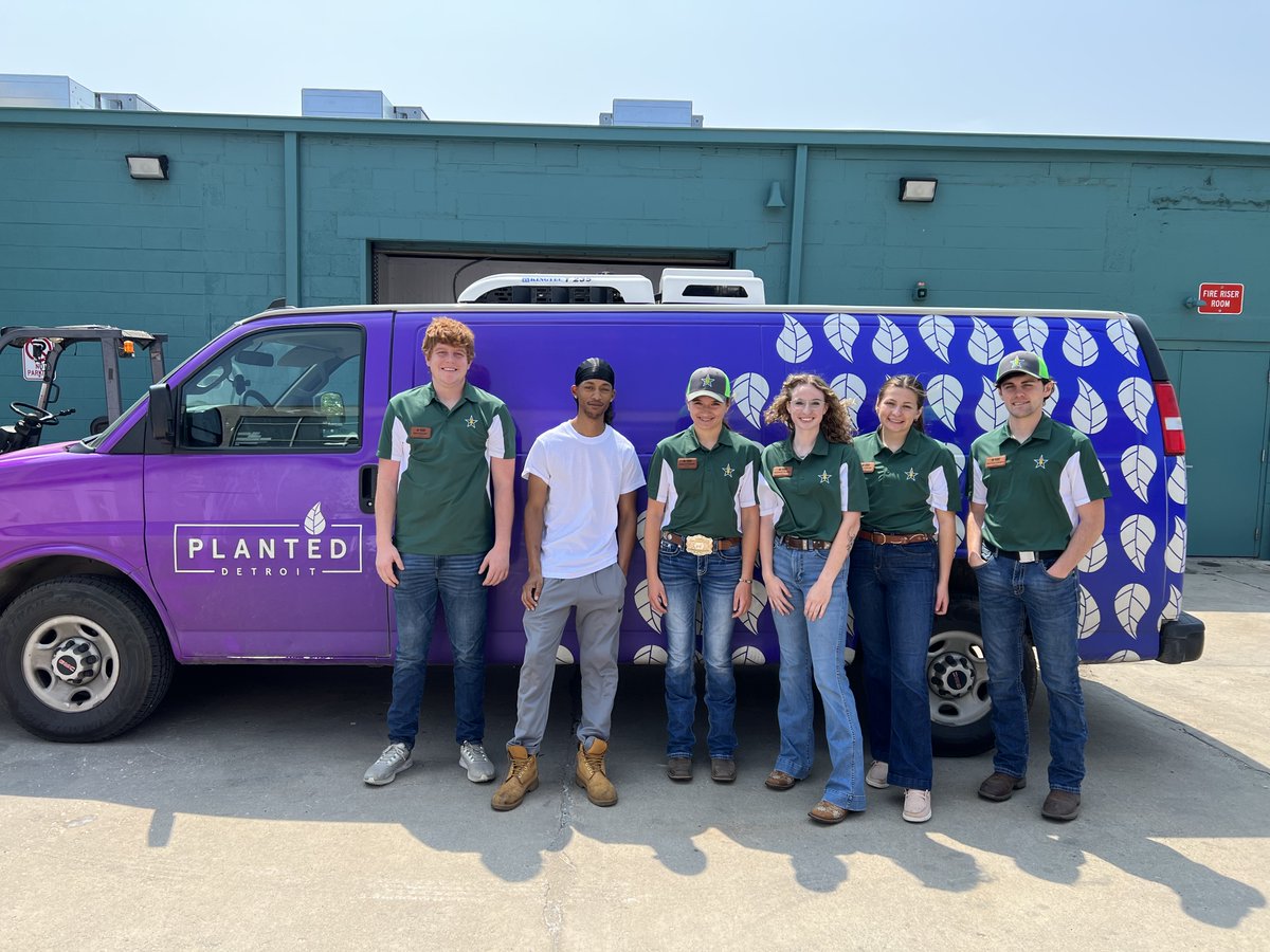 One part of the Star #internship is attending Let's Experience Ag Together (Let's EAT) trips to learn about #michiganagriculture. The first trip was to Planted Detroit (planteddetroit.com) where they learned all about #verticalfarming and salad green production from Dwight!