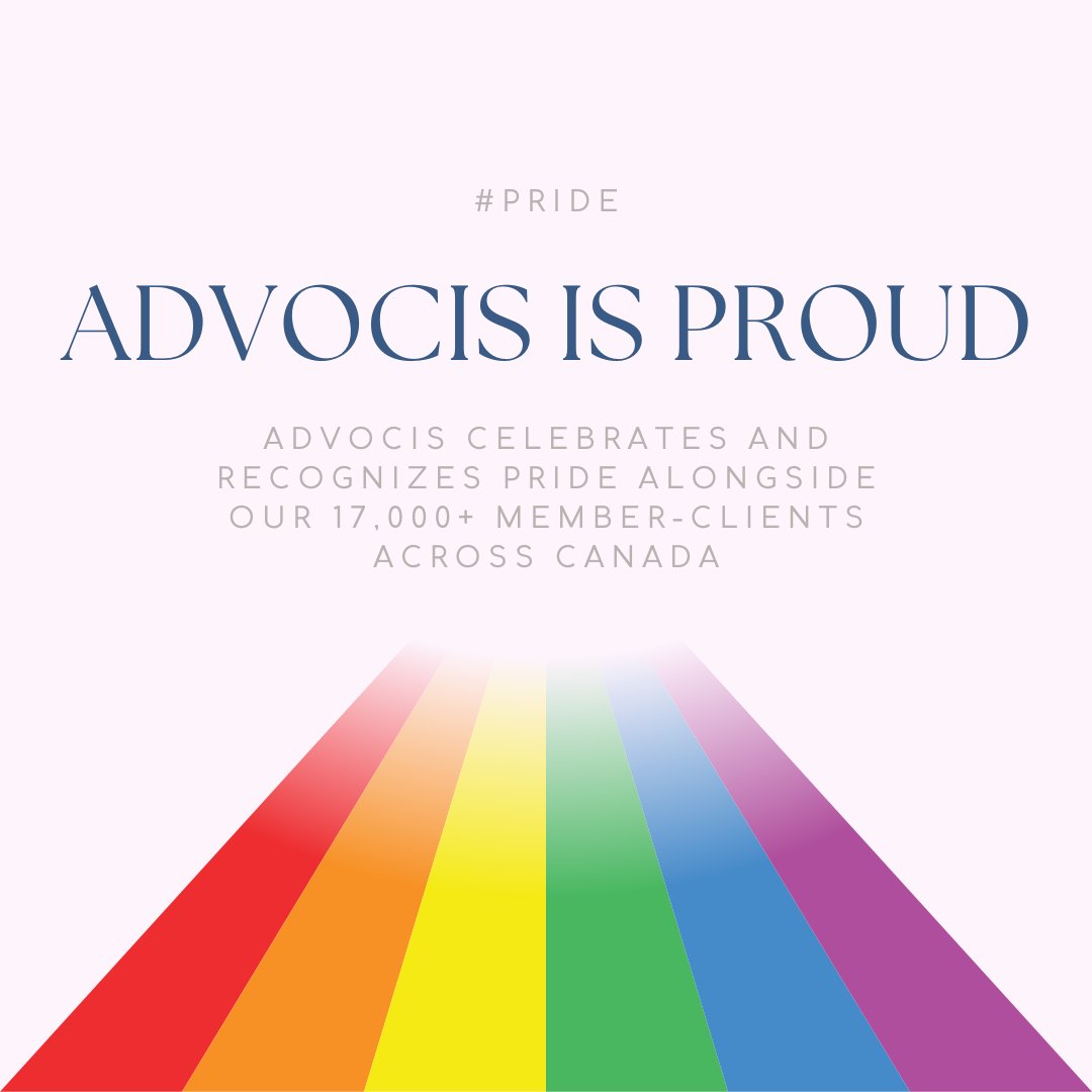 Advocis celebrates and recognizes Pride alongside our 17,000+ member-clients across Canada. #PrideMonth2023