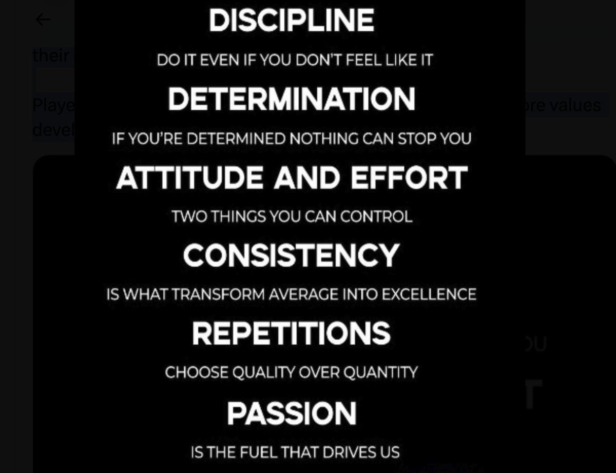 A team can't consistently meet their goals if they don't consistently meet their own standards. Players that have the integrity and fortitude to maintain the core values develop into a unified team. 'Seventeen players checked their egos at the door for something much bigger…