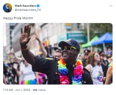 Saunders gaslit the LGBTQ+ community over Bruce McArthur, whose investigation he undermined, claiming that there was no serial killer. A friend and former client of mine, Selim Esen, became one of McArthur's final victims because of this botched investigation. No forgiveness.