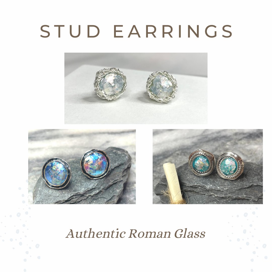Our most popular pieces in the Roman Glass collection are these gorgeous studs. 

#Israel #faithbased #uniquegift #giftsforher #Romanglass #Christiangifts #Christianjewelry #foryou #Christ #explorepage #abundance #blessed #known #loved #gravies #morethanjewelry
