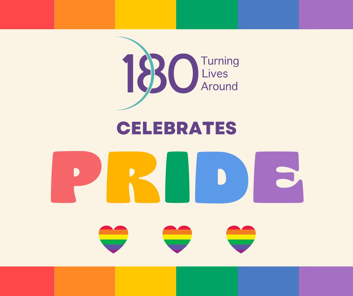 At #180NJ we celebrate #Pride Month by remaining committed to providing our programs and services to all domestic and sexual violence survivors regardless of sexual orientation or gender identity and expression. This month and every month, we are here for our LGBTQIA+ community.