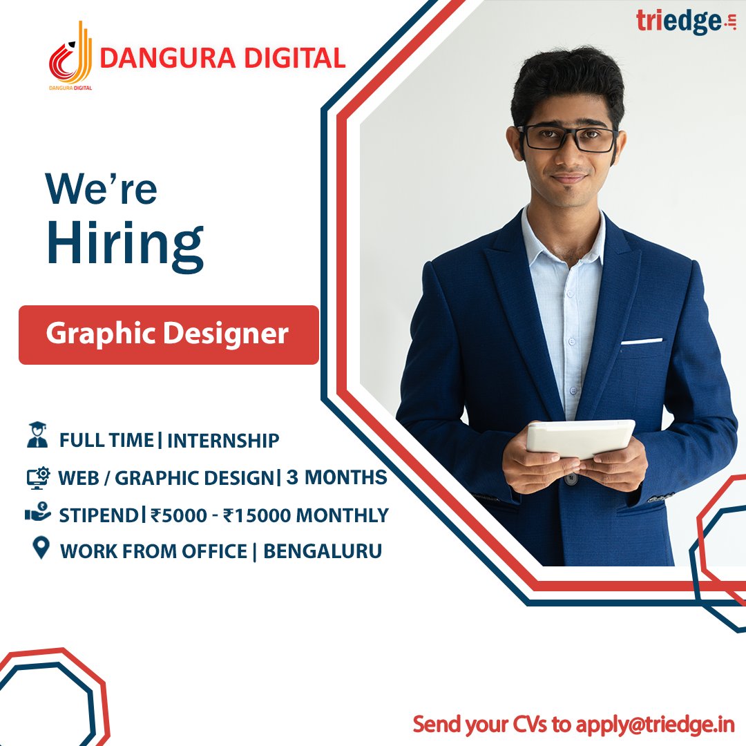 Triedge_in's tweet image. Join us at Walking Frames Production as a Graphic Designer for an internship and help us improve our brand layout. Interested candidates can send their CVs to apply@triedge.in
#GraphicDesign #WebTesting #Design #HiringNow #JoinOurTeam