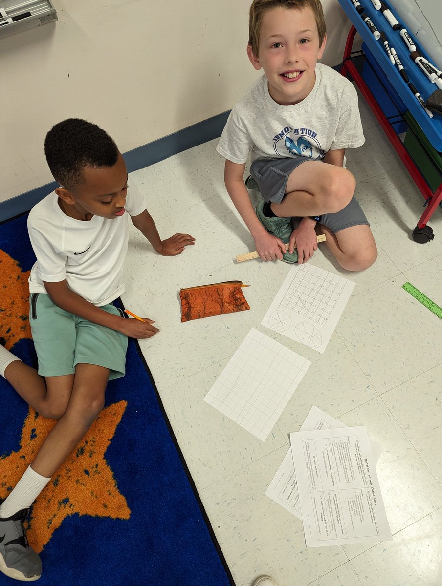 Mathematicians engaging in an end-of-year math choice board <a href="/Innovation_APS/">Innovation Elementary</a>
