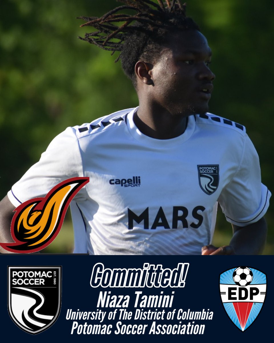 Congratulations to Niaza Tamini on committing to play college soccer next season at the University of the District of Columbia. Niaza plays for our U19 Premier I team under coach Andre Wise. Way to go, Niaza! #potomacsoccer #playpsa #