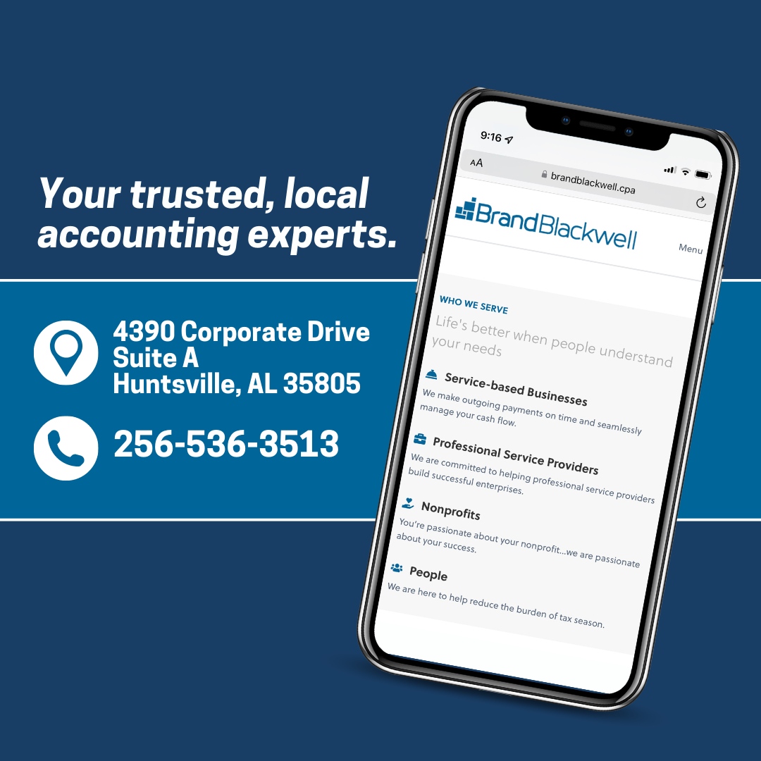 BrandBlackwell is here to assist with any and all of your tax, bookkeeping, payroll, and audit &amp; assurance needs. Ready to take your business to the next level? Let's work together.
