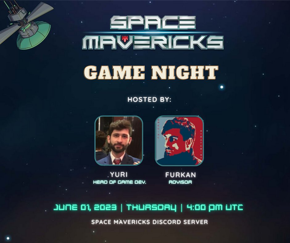 🚀 Space Mavericks Game Night!

Join Yuri, our Head of Game Development, and Furkan, our Advisor, for another Game Night today on our Discord server! Feel free to drop any questions or suggestions you have in mind while we enjoy playing the game.

See you there! 👋

Discord