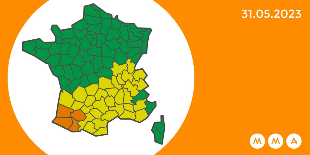 #PointMétéo : 4 départements sont placés en #orange et des risques d’orages sont attendus sur tout le sud. De fortes pluies et rafales allant jusqu’à 100 km/h sont également annoncées. Prudence sur la route ! zerotracas.mma/news/5117/zero…