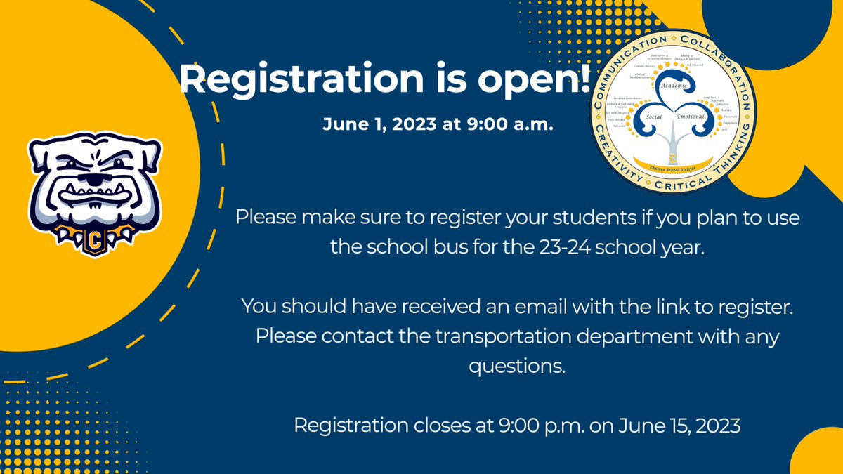 Chelsea School District Transportation tweet media