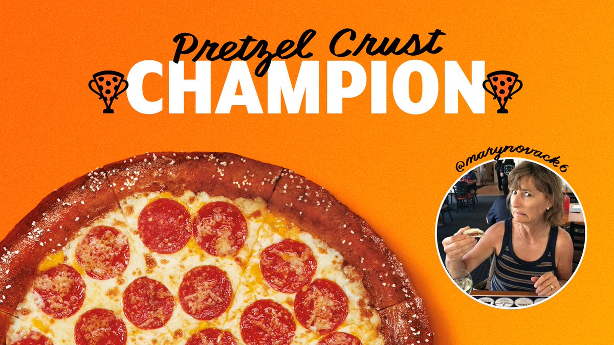 🥨🍕 champions are not born, they are made… by outcommenting and outhashtagging pretzel crust more than anyone else on the interweb. 

Congrats to <a href="/MaryNovack6/">Mary</a> on becoming our Pretzel Crust Champion!