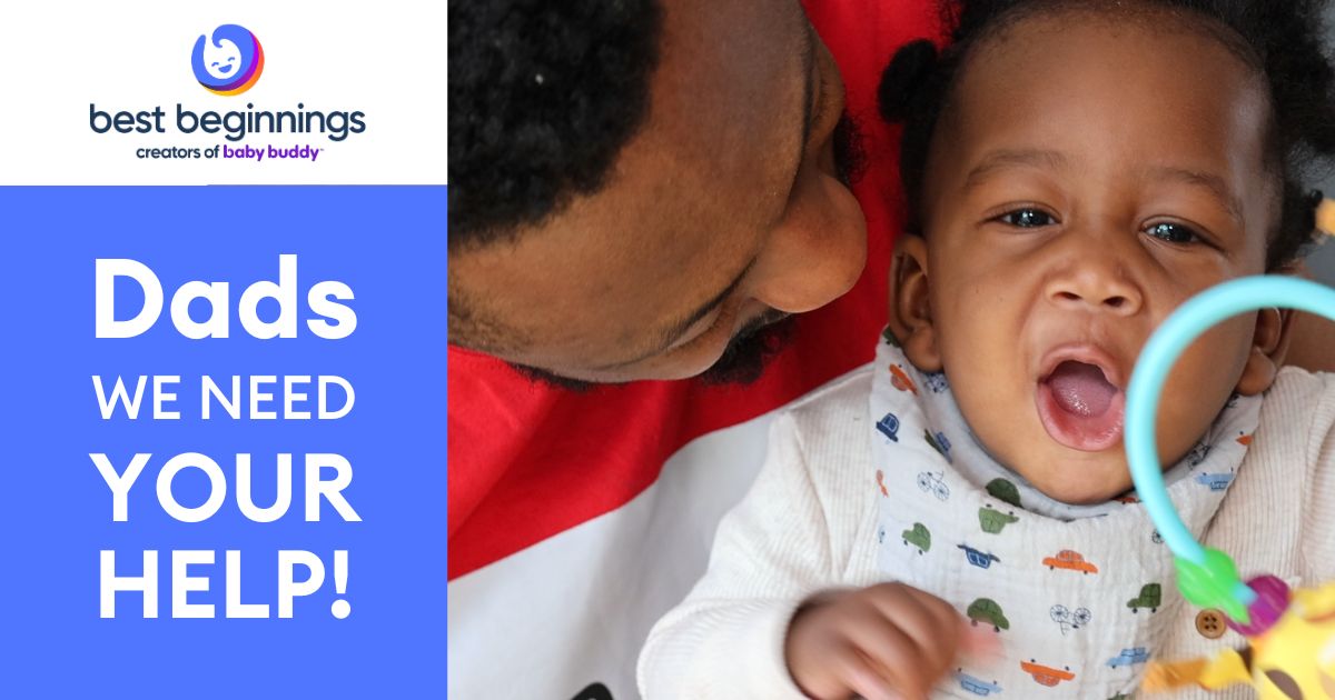 Dads - we need your help!

We are looking for dads to review some new films for Best Beginnings' award-winning @BabyBuddyApp

Can you spare around 20 minutes of your time before 5th June to watch some short films?

If so, please email ruth@bestbeginnings.org.uk today.