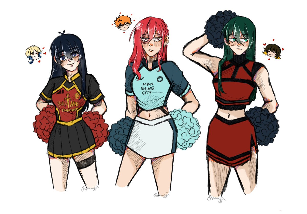 bllk Cheerleader :’D

fem!isagi fem!chigiri fem!rin