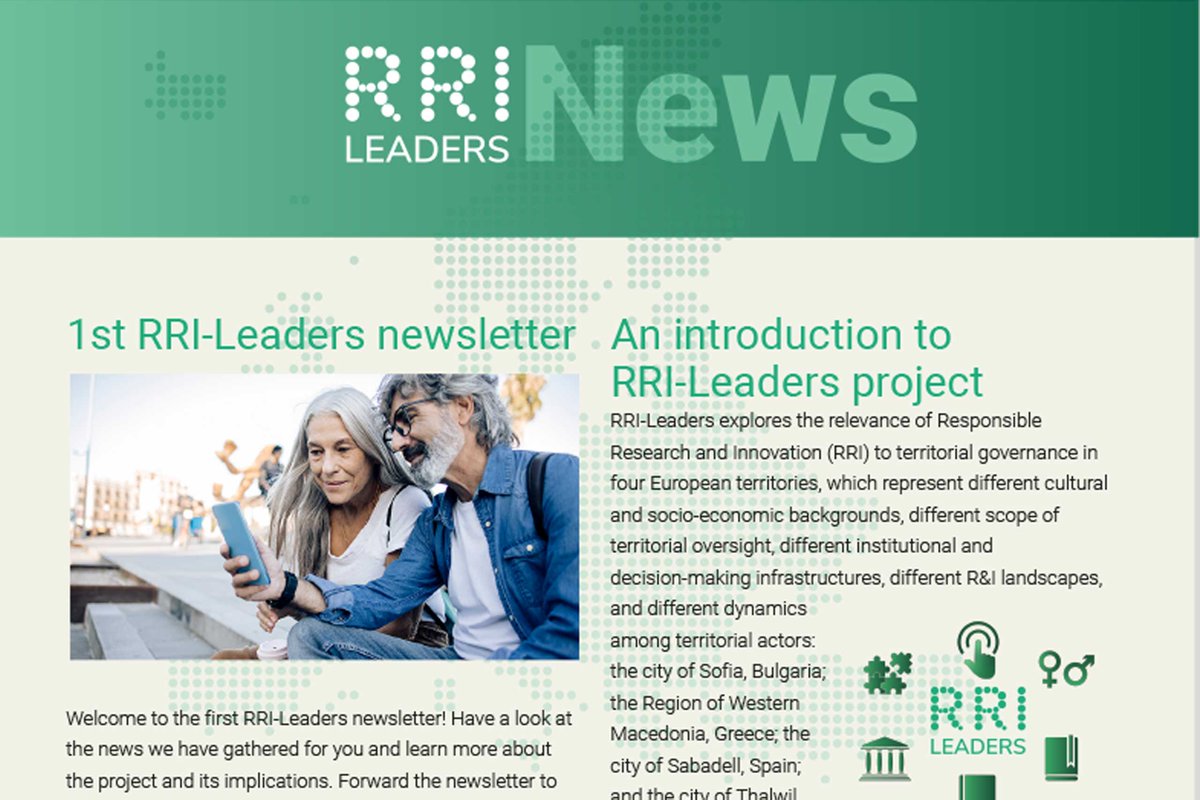 📢The first newsletter of the #RRILeaders project is now available! Keep up-to-date with the latest news and updates about our project. Download it here ➡ rri-leaders.eu/newsletter/ #ThisisRRI #Newsletter