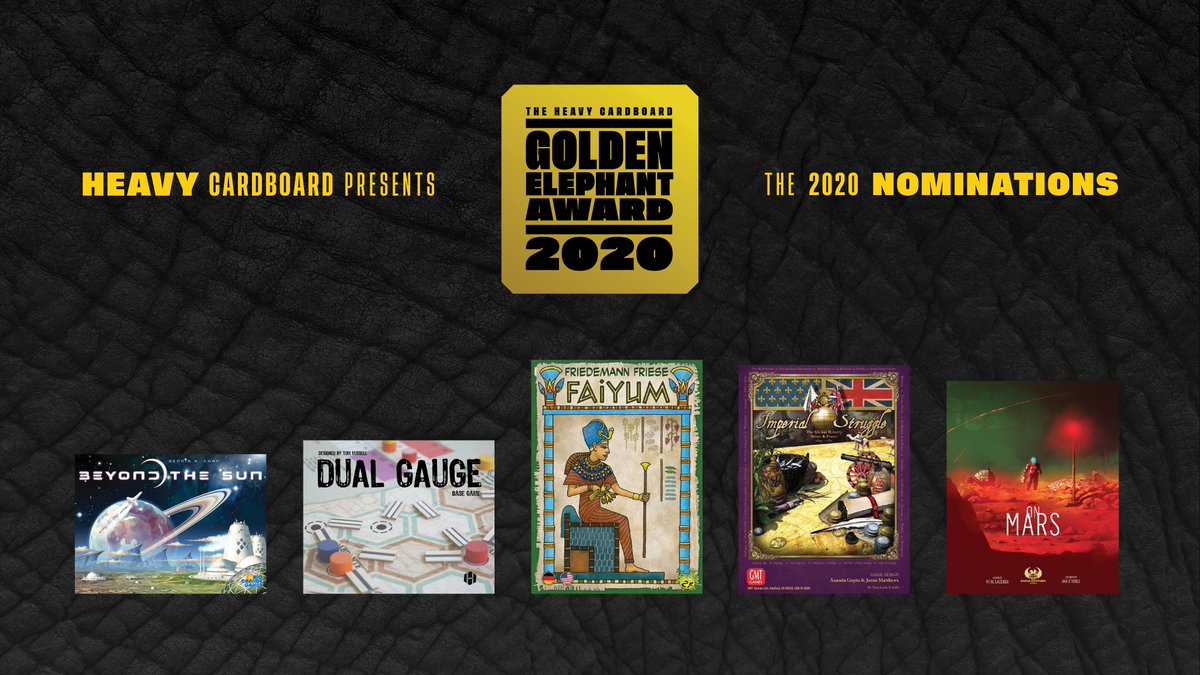 Last week, we announced the finalists for the 2020, 2021, & 2022 Golden Elephant Award.

We'll be posting the winners for each year starting tomorrow!

The 2020 Golden Elephant Award finalists: