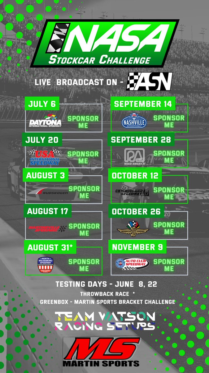 Hey all you oval Iracer's out there. This league is coming up soon and has plenty of space left! Check it out.