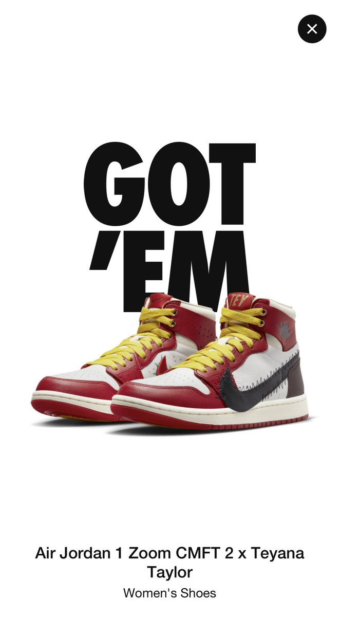 VentusYT's tweet photo. First pair I hit on the SNKRS app 🙏🏻glad I got these. @TEYANATAYLOR https://t.co/skaWSG7cOB