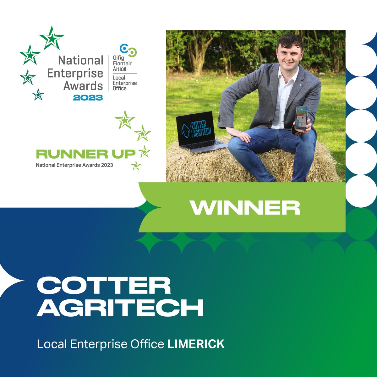 And the final regional winner is for the South West and it's Cotter Agritech, supported by @leo_limerick #NEAwards #MakingItHappen