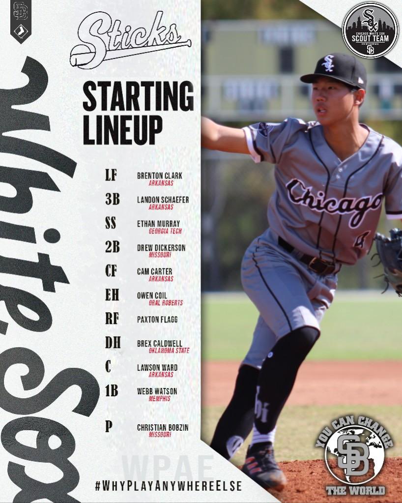 Sticks Baseball 17U Brewster/<a href="/whitesox/">Chicago White Sox</a> Scout Team take on Blue Collar Baseball in game one of the <a href="/prepbaseball/">Prep Baseball</a> Showdown. 2024 RHP <a href="/MizzouBaseball/">Mizzou Baseball</a> commit <a href="/BobzinChristian/">Christian Bobzin</a> is on the mound, <a href="/DavisYork07/">Davis York</a> and <a href="/jacksonprivett4/">Jackson Privett 2024</a> are in relief #Sticks