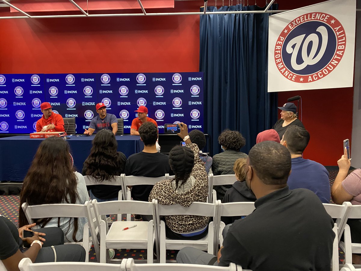 LAYCDC's tweet photo. Take me out to the ball game! ⚾ Check out the scenes from our youth and staff's visit the @Nationals Stadium here in D.C! It was a wonderful experience for our youth to try out new things. #Tbt #YouthFun #LAYC #MMYC https://t.co/xrYlWrqThM