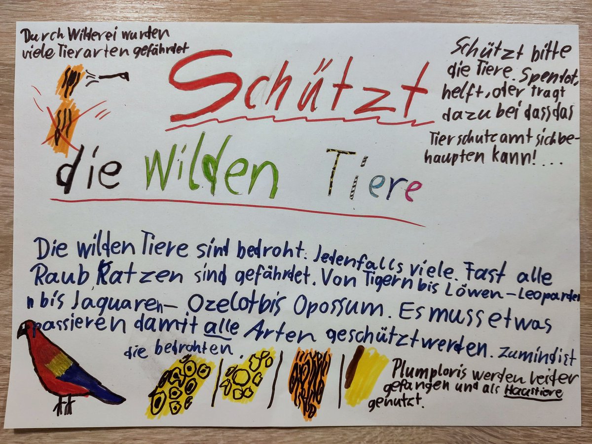 Unsere Tochter (9) möchte, dass bedrohte Tierarten geschützt werden und die Wilderei gestoppt wird. 

Darum sollten sich sich so viele Menschen wie möglich dafür einsetzen.

Zeigt ihr, dass jeder kleine Beitrag zählt! Bitte helft und teilt diesen Beitrag! Danke! 💚

🐼🐯🦁🐵🦏🦈