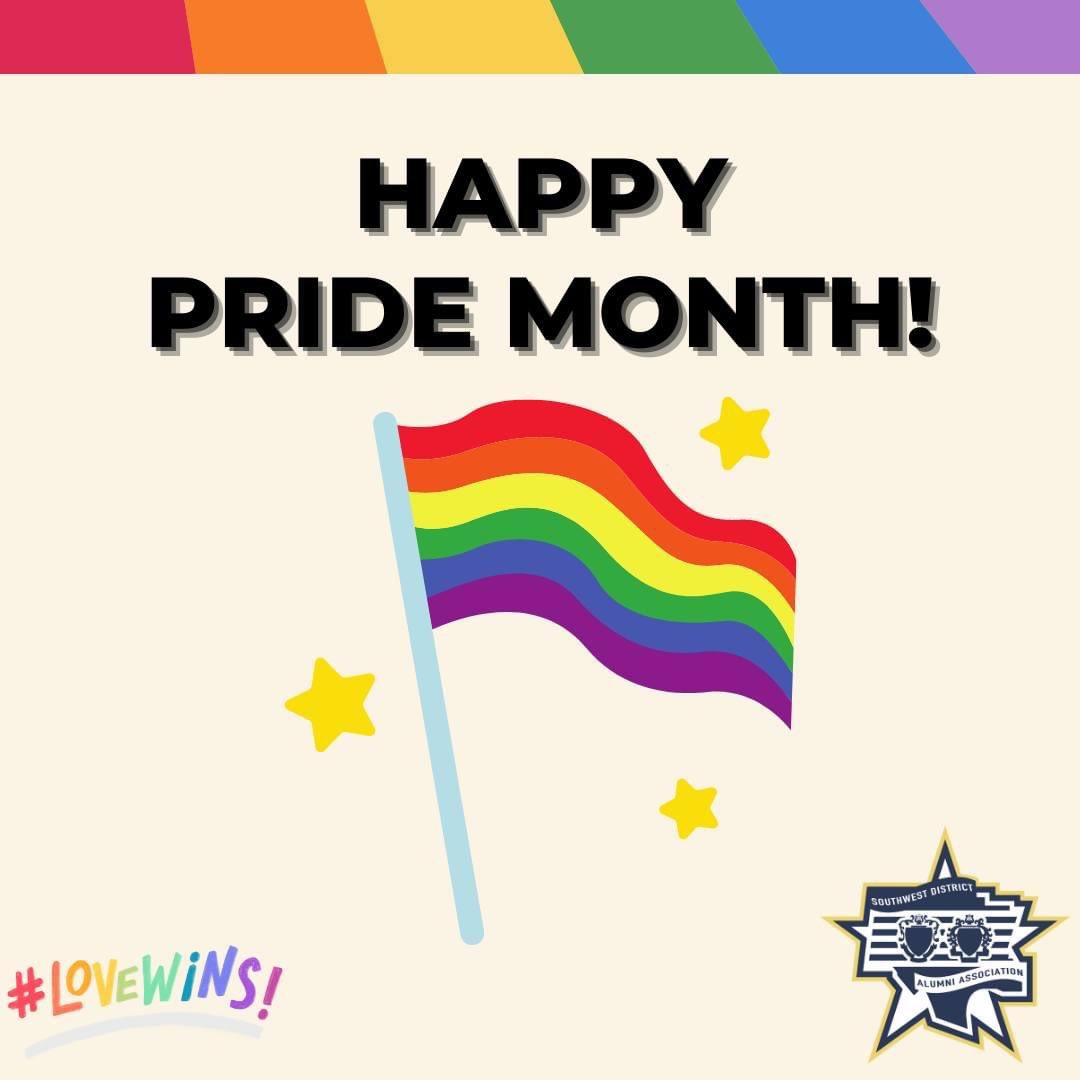 SWDAlumni's tweet photo. Happy PRIDE Month to all of our brothers and sisters of the Southwest District Alumni Association!
.
Thank you to all our LGBTQIA+ Alumni who continue to serve college and university bands throughout the Southwest District and our organizations as a whole.
.
#SWDAA #SWDAAPride https://t.co/zdUbJcEsub