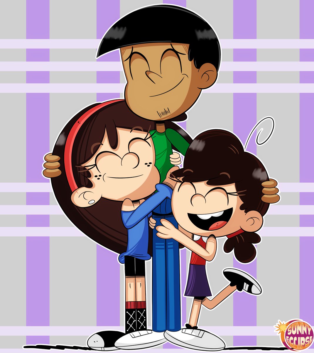 [Commission] Group Hug for @KamenRiderLoud #TheCasagrandes #TheLoudHouse #SidChang #AdelaideChang #OC