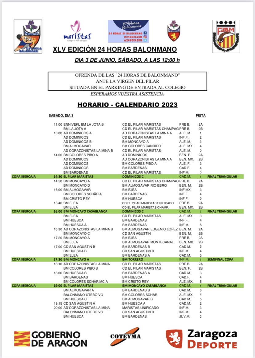 24HorasBM's tweet photo. Horarios 24 horas 2023 https://t.co/3q8CK2R5dP
