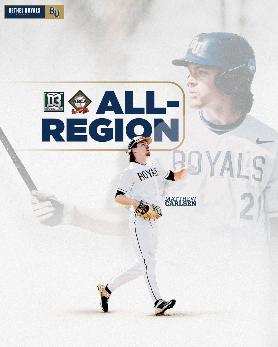 Back2️⃣Back “All-Region” honors for Matthew Carlsen as he has been named to a pair of all-region squads for the 2nd year in a row🙌🏻 🔗 bit.ly/3C9kWgo #WeAreBU #d3baseball