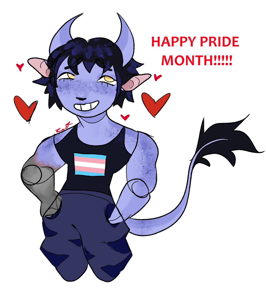 zeeteroni's tweet photo. HAPPY PRIDE MONTH!!! #tiefling #art #artmoots #dnd #trans #transgender #mtf #oc #pride #pridemonth #pridemonth2023 #june2023 #june https://t.co/zwfJC30oO3