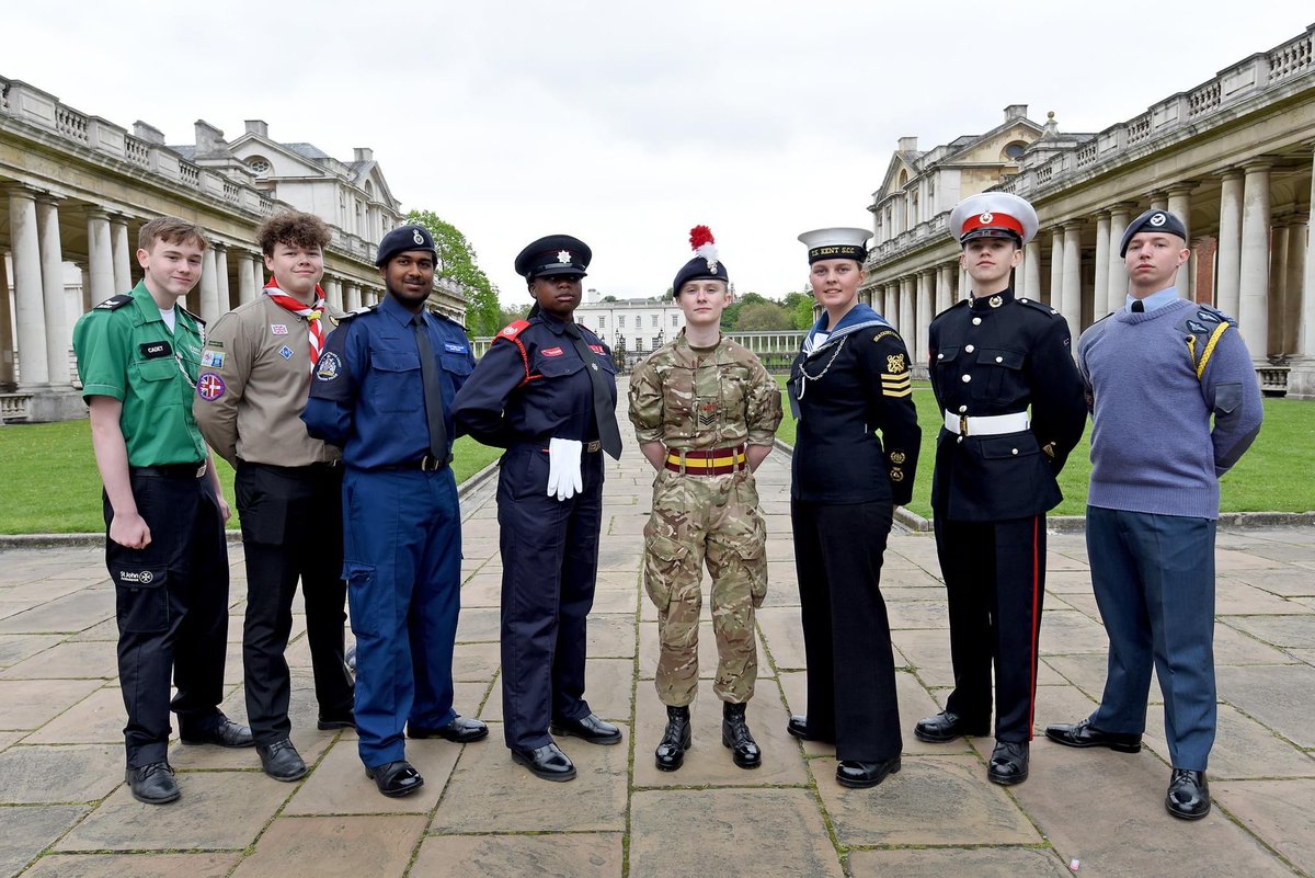 ⁦<a href="/SeaCadetsLondon/">London Area SCC</a>⁩ Coronation Parade at ⁦<a href="/orncgreenwich/">Old Royal Naval College</a>⁩. Delivered entirely by volunteers. Unpaid not amateur. #volunteersweek2023 ⁦⁩ ⁦<a href="/GLSEACF/">Greater London SE Sector ACF</a>⁩ ⁦<a href="/LondonAirCadets/">London Air Cadets</a>⁩ ⁦<a href="/MPSCadets/">MPS Cadets</a>⁩ ⁦<a href="/SJALondonYouth/">SJA London and South Youth</a>⁩ ⁦<a href="/LFBFireCadets/">🚒 LFB Fire Cadets 🚒</a>⁩