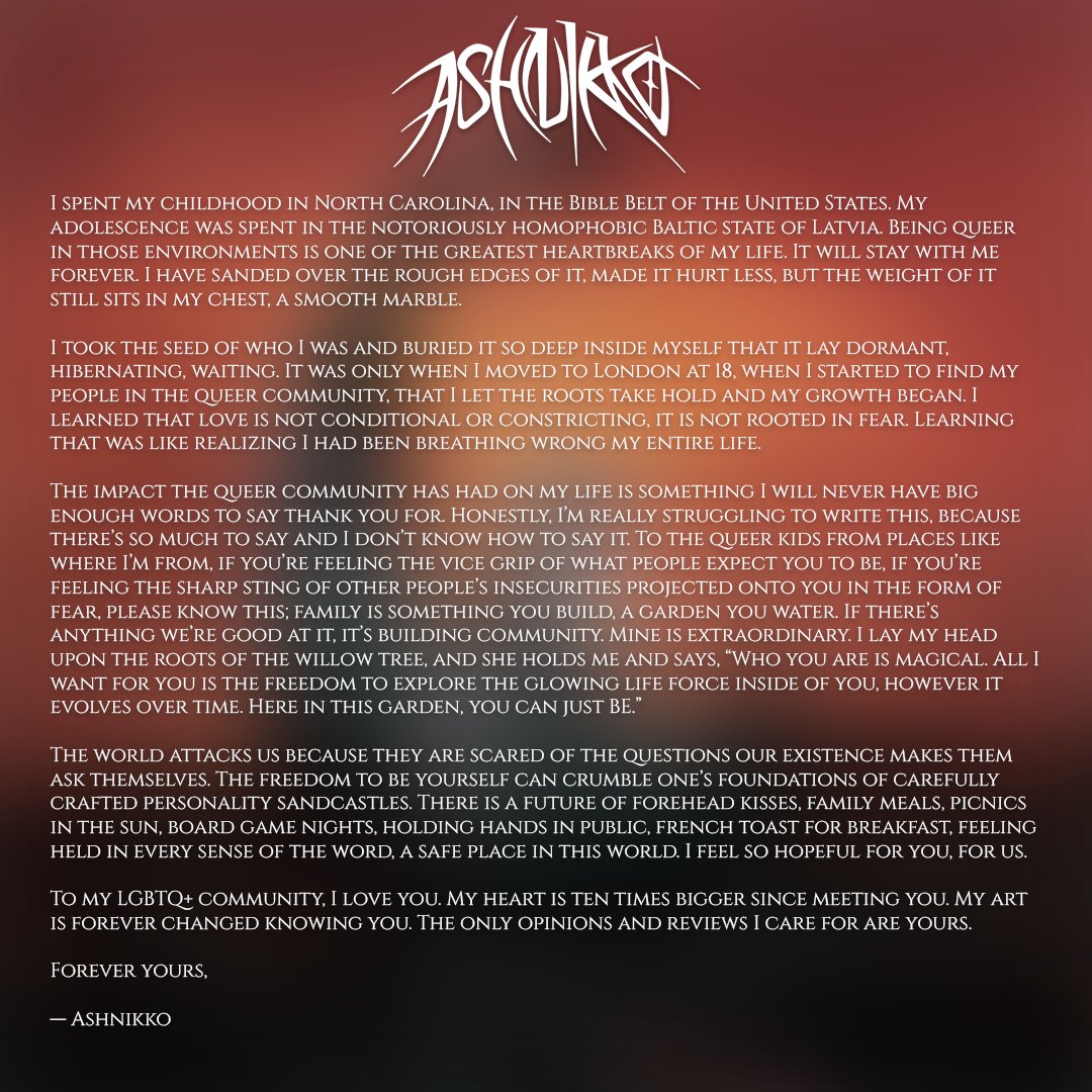 ASHNIKKO UPDATES on Twitter "— In honor of Pride Month, Ashnikko wrote