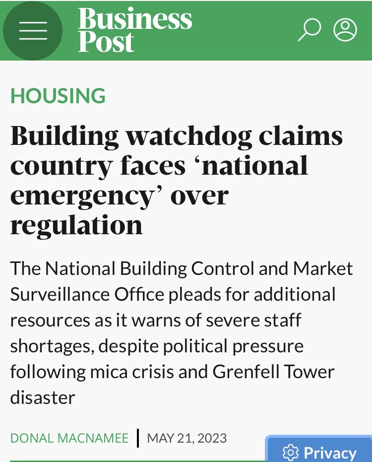 @johnking_1979 Too busy engineering and lawyering. Here you go. The Irish State is also failing to meet its market surveillance obligations. You’ll remember the Head of our @NBCOIreland described her resourcing as a national emergency. sciencedirect.com/science/articl…