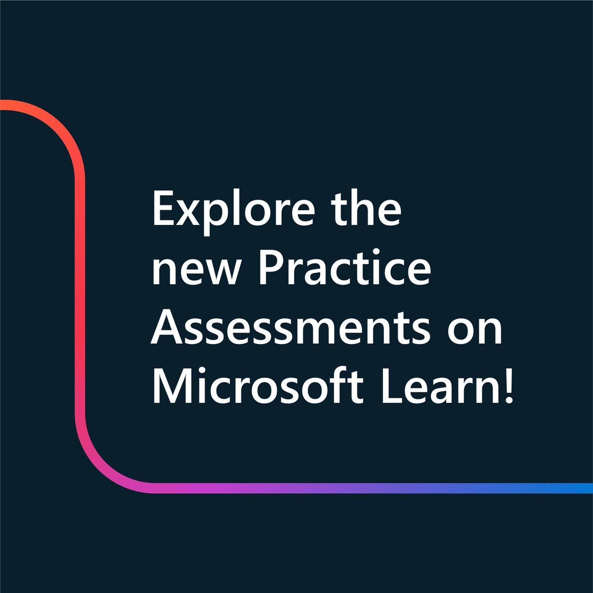 Coming in hot. 🔥 Five brand new Practice Assessments for the following certification exams on Microsoft Learn! 👇 

SC-300: msft.it/6002g51lC

AI-102: msft.it/6009g51mN

DP-300: msft.it/6006g51WK

MB-300: msft.it/6001g51WZ

PL-400: msft.it/6000g51Up