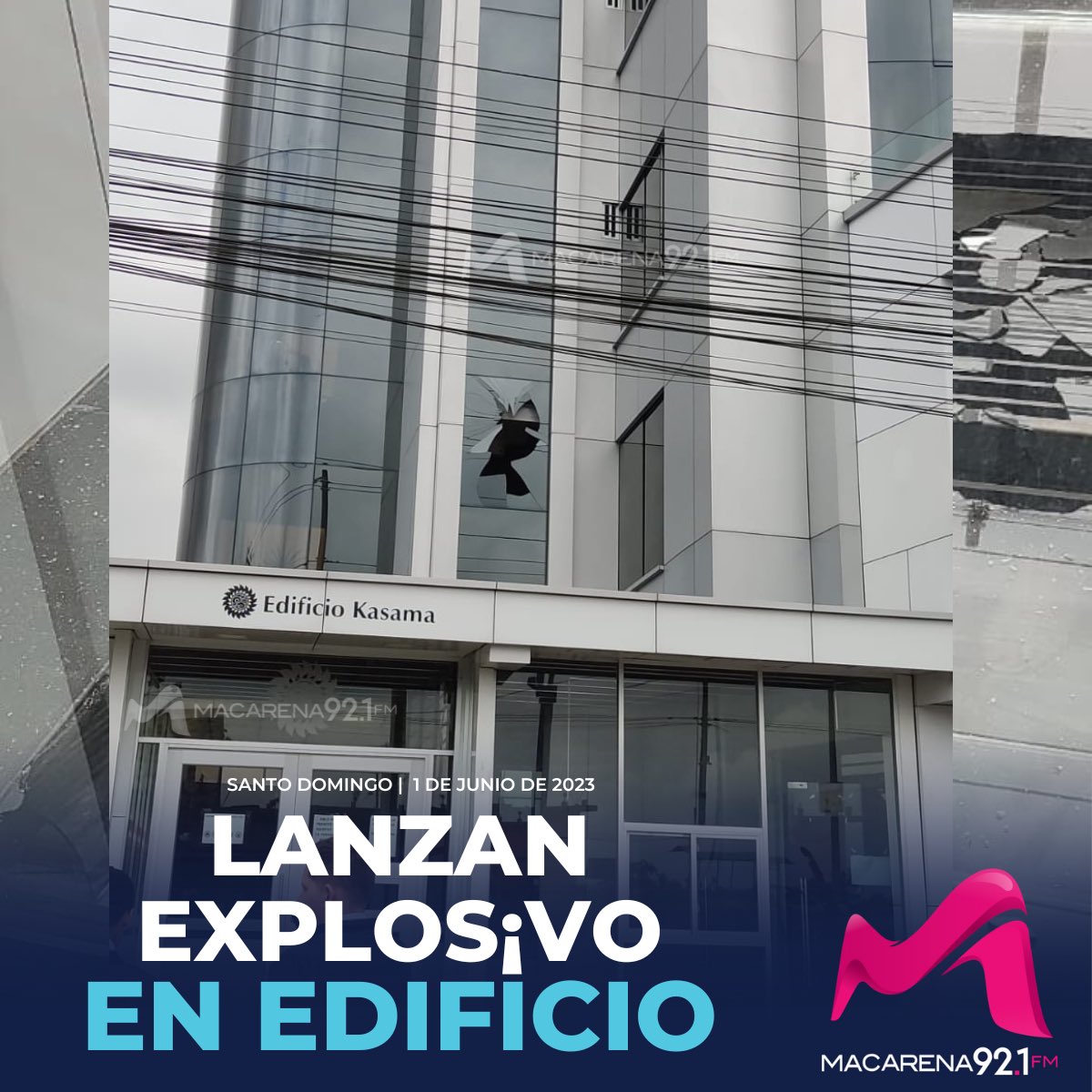 fmMACARENA's tweet image. 🚨ATENCIÓN | Lanza artefacto explos¡vo contra edificio donde funciona la @ANT_ECUADOR en #SantoDomingo. Se evacuó al personal.

Noticia en desarrollo.
📍1-JUNIO-2023  2 PM.