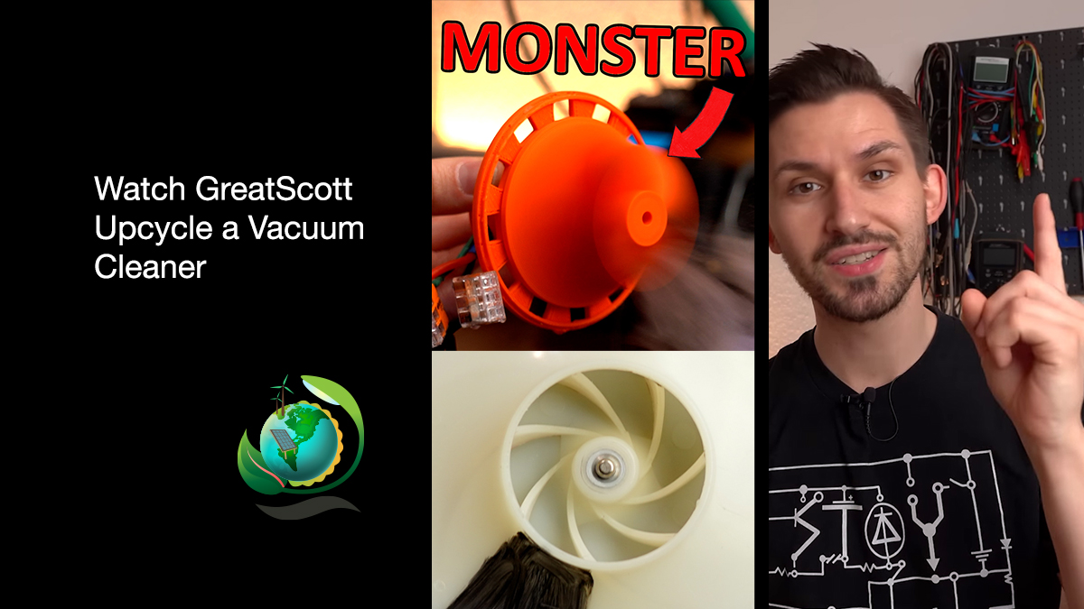 Let's face it: electronics get old. But when @GreatScottLab's vacuum cleaner started showing its age, he decided to upgrade it instead of throwing it away! Watch him make his own impeller/turbine for a BLDC motor #SummerOfGreenTech bit.ly/43sA8kk