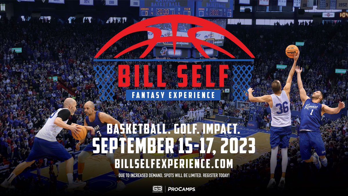 Excited to continue the tradition of hosting my annual Fantasy Basketball Camp again this fall. I’ve developed relationships through this event that will last a lifetime. Come hoop or play golf and let us show you a good time! Visit BillSelfExperience.com