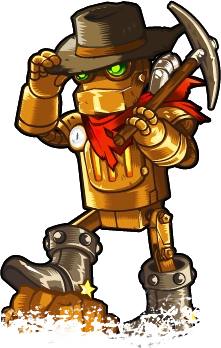 Today's robot of the day is Rusty from Steamworld Dig!