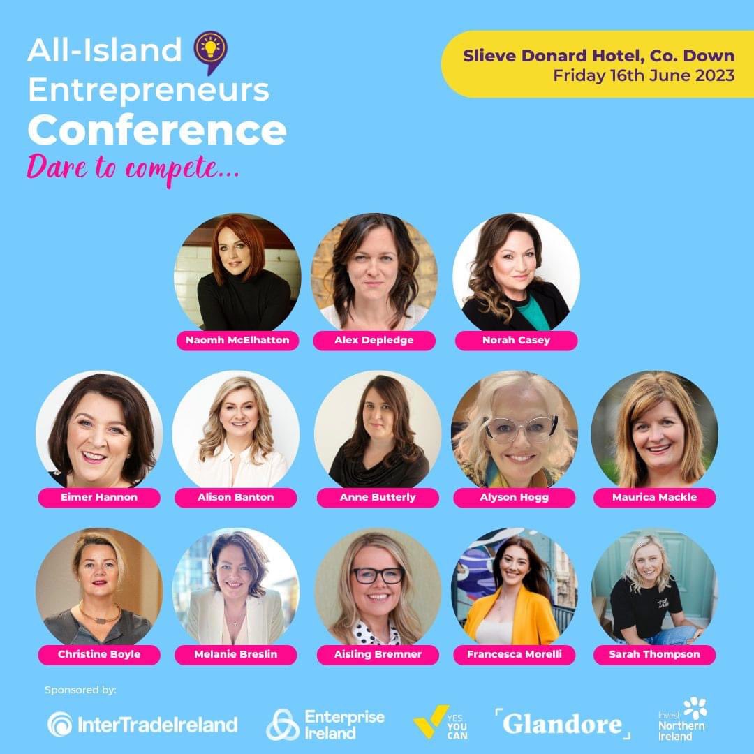 2 Weeks to go until the All-Island Entrepreneurs Conference⏱️

Have a look at who will be joining @naomhs at <a href="/Slievedonard/">Slieve Donard</a> 

🎟️Get your ticket to join us on 16th Jun for the ONLY women led conference across the island on the entrepreneurial scene: bityl.co/IqbT

#WIBEC