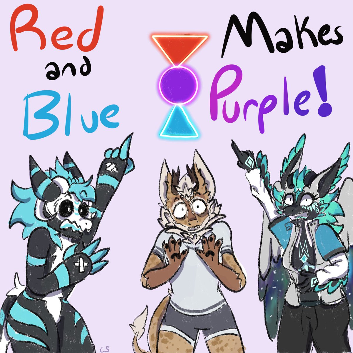 Cloud_soups's tweet photo. I doodled the moment that when me, @gab_jankums  and @AstralMelodia all lost our minds. The shapes and the colors 

#furry #VRChat #vrfurry #furryart #vrcfurry #furrydrawing #VRC #redandbluemakepurple https://t.co/AMQ5C8jqhq