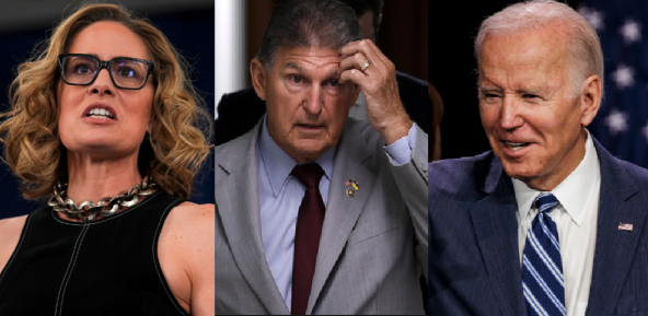 OccupyDemocrats's tweet photo. BREAKING: So-called "Democratic" Senators Joe Manchin and Kyrsten Sinema stab President Biden in the back once again by voting with Republicans to block his historic student loan forgiveness program.

Conservatives despise the life-changing program because it helps the poor and middle-class and they'd much rather that money go towards tax cuts for the super wealthy. 

Manchin and Sinema are completely owned and ordered about by corporate interests and rich donors. They don't care about the American people, they care about their careers and making money. They have to go.

Thankfully, President Biden has vowed to use his executive powers to veto the bill and keep the program in place.

Retweet if you think that Manchin and Sinema must be primaried and replaced with real Democrats!