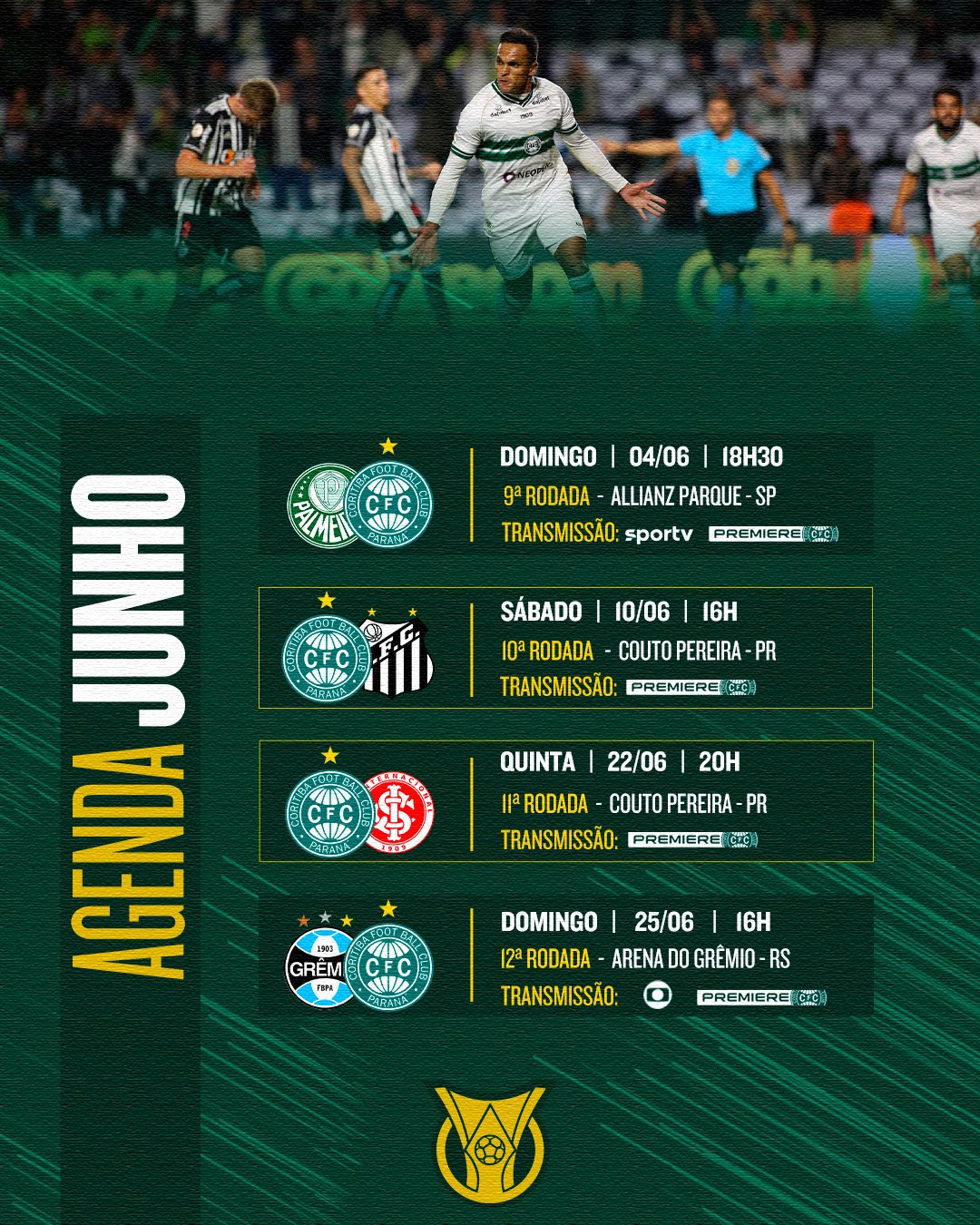 Jogo de hoje pelo Campeonato Brasileiro - 04 de junho 2023