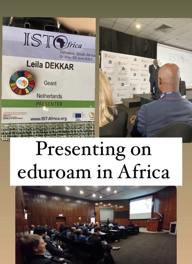 Presenting @AC3_News and @eduroam in Africa at the @ISTAfricaNews conference. 
A big thanks to the co-authors and community that make it possible !!! @tenetnews @kenet_ke @RENU_256 @WACREN @UbuntuNet @ASRENorg