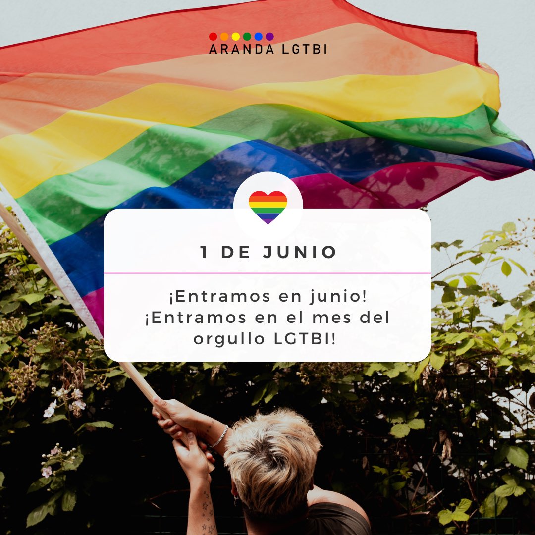 🗓¡Entramos en junio!

🏳️‍🌈¡Entramos en el mes del #OrgulloLGTBI! 

🙌🏼¡Feliz mes a todos y todas! Ahora más que nunca, toca defender nuestros derechos y libertades.

✋🏼¡Ni un solo centímetro de retroceso!

#ArandaLGTBI #GranCanaria #Orgullo #Junio #LGTBI #Canarias #Pride