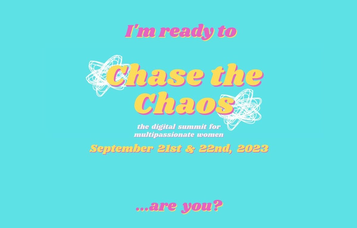 I’m so excited to be speaking at #ChaseTheChaosSummit (the digital summit for multipassionate women) later this Fall - September 21st & 22nd to be exact)!! AND EARLY BIRD TICKETS ARE NOW ONSALE 😃

If this resonates, check out the link in my bio to find out more & join us!