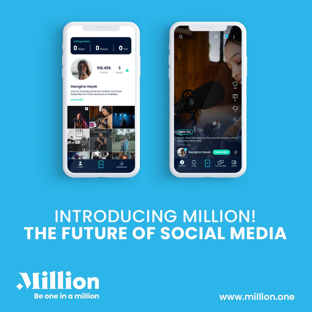 Million: The Future of Social Media!
Explore an entirely new realm of connections and support between content creators and their devoted fans.
Join the waitlist today and be part of the astounding transformation! 
million.one/fan-engagement/

#million #joinamillion #socialmedia