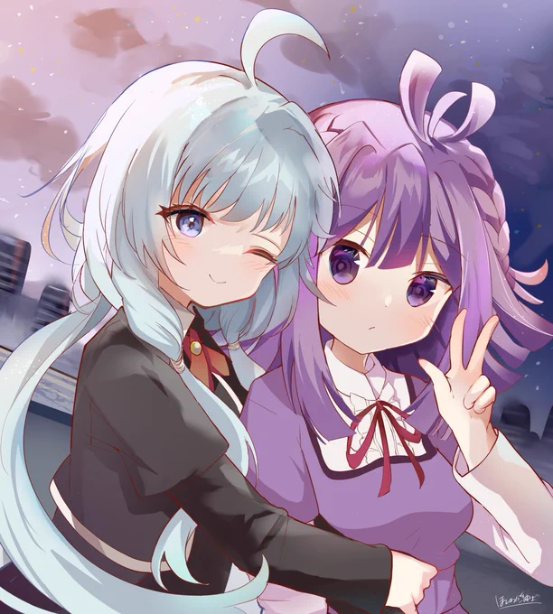 寄り添う絵は瀬奈帆奈の絵で描いたことあったなって思い出した