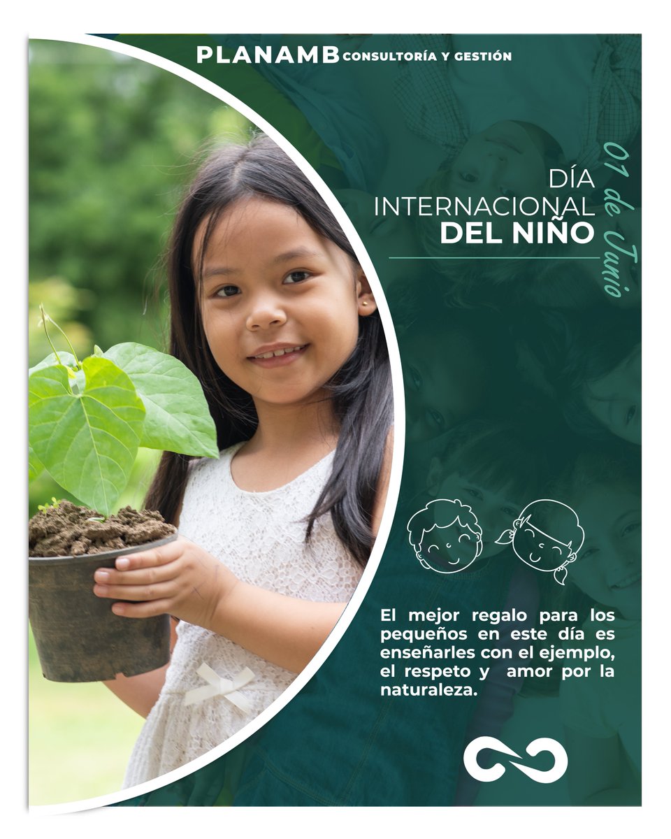 Los niños👧🧒 son el futuro, hagamos conciencia protegiendo el medio ambiente🏞️ para así dejarles un mundo🌏más limpio sin contaminación.✨✨
¡Feliz Día  nuestros pequeños guardianes! 👧🧒💚💚

#PLANAMB #efeméride #happychildrensday #consultoraambienta