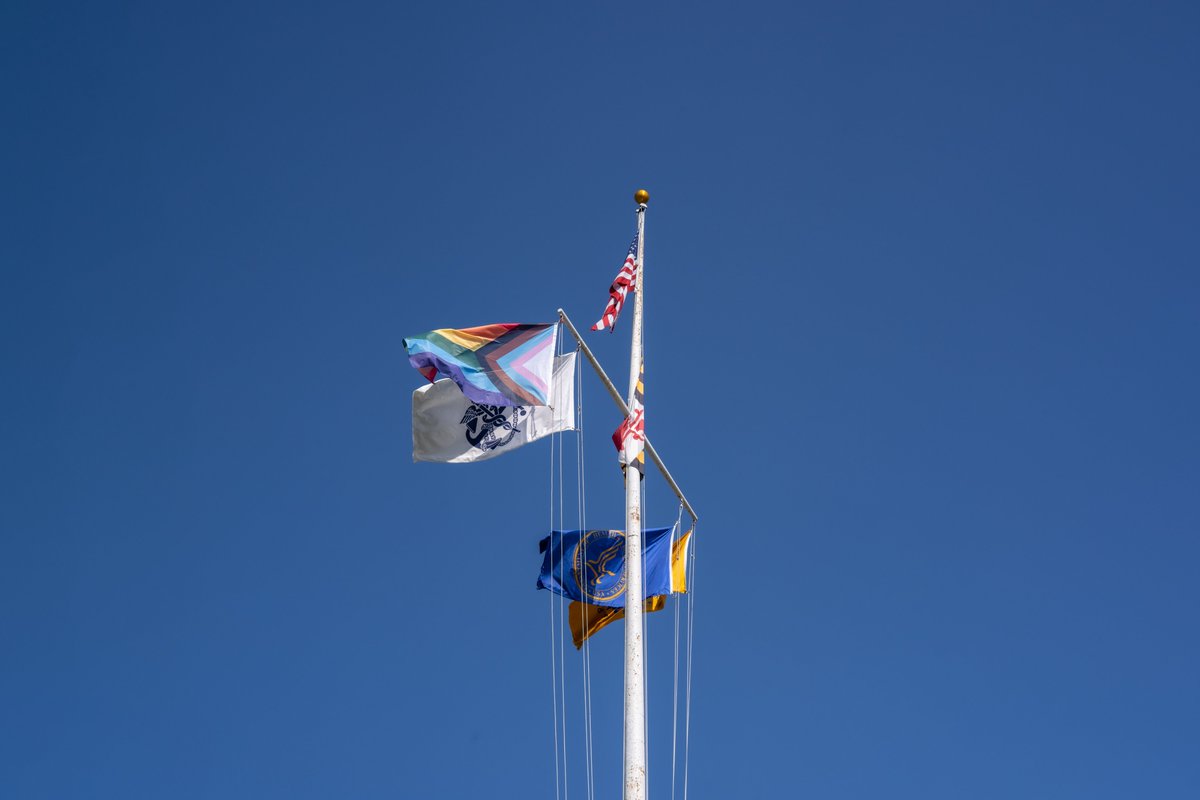 FDA celebrates #PrideMonth by raising the Progressive Pride flag at the FDA headquarters. This flag is a visual reminder that we stand in solidarity with the LGBTQIA+ community during a time when human rights for this community are under attack.