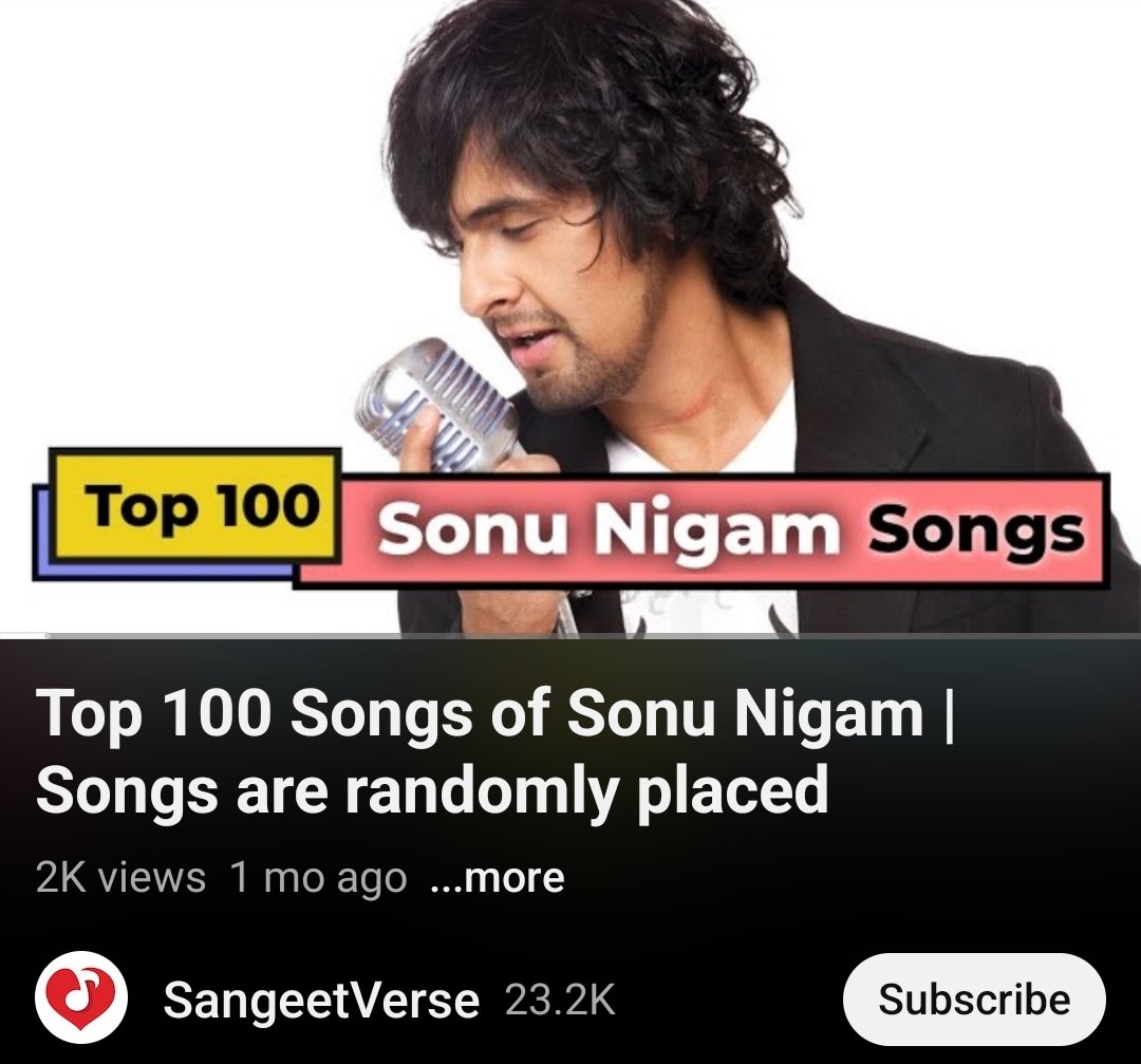 This compilation deserves more views. Beautifully made. 
#SonuNigam 

youtu.be/ODsAAPQEJSE