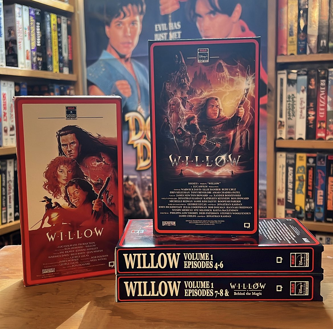 FlashbackVideo_'s tweet photo. Disney might have removed the Willow series from Disney+ but you can’t stop fans from supporting their shows, especially if they’re Tapeheads!
.
.
.
.
#vhs #customvhs #tapehead #vhstapes #vhsishappiness #vhsforever #bekindrewind #physicalmedia #willow #willowseries #80s https://t.co/NmaK5MIeEe